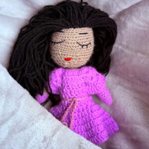 Crochet doll with Pink Dress