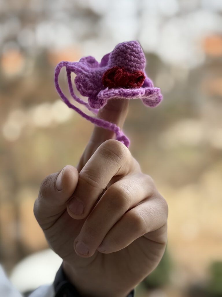 Keychain - Mini Crochet Cowboy Hat – Lilac Charm
