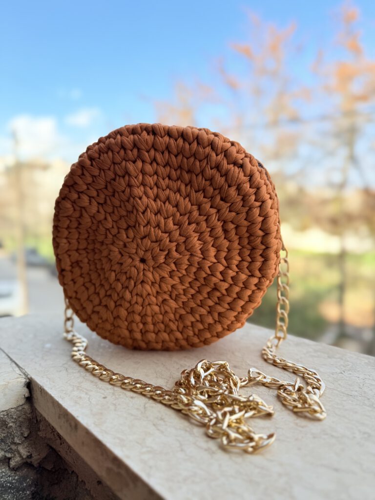 Round Crossbody Bag – Earthy Elegance