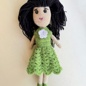 Crochet Doll – Emerald Blossom