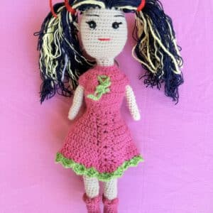 Crochet Doll – Raspberry Bloom